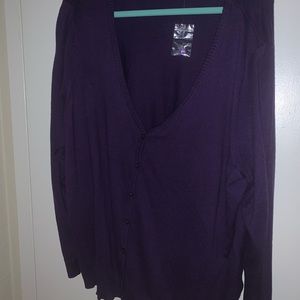Purple cardigan